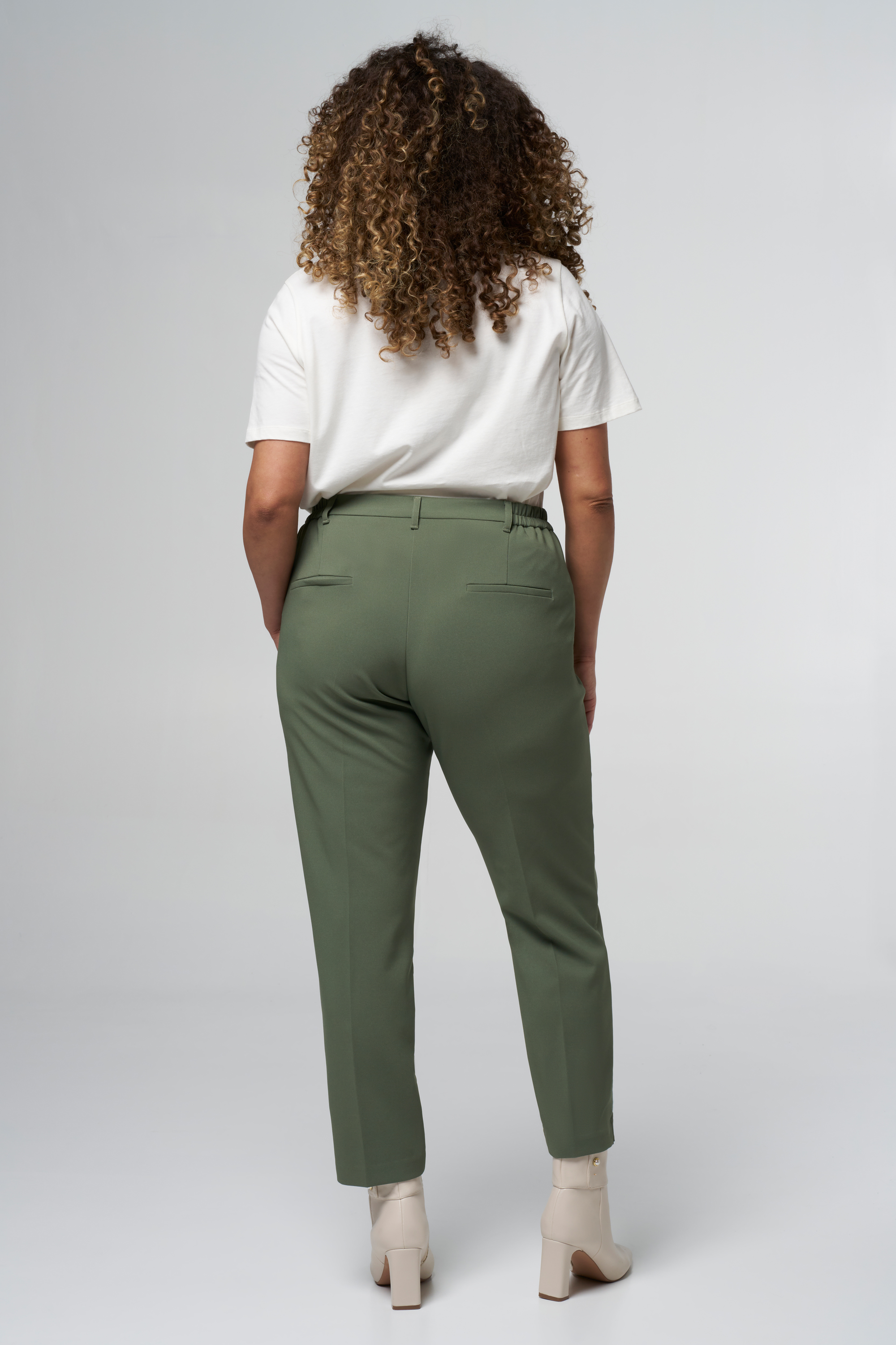 Pantalon droit stretch discount femme